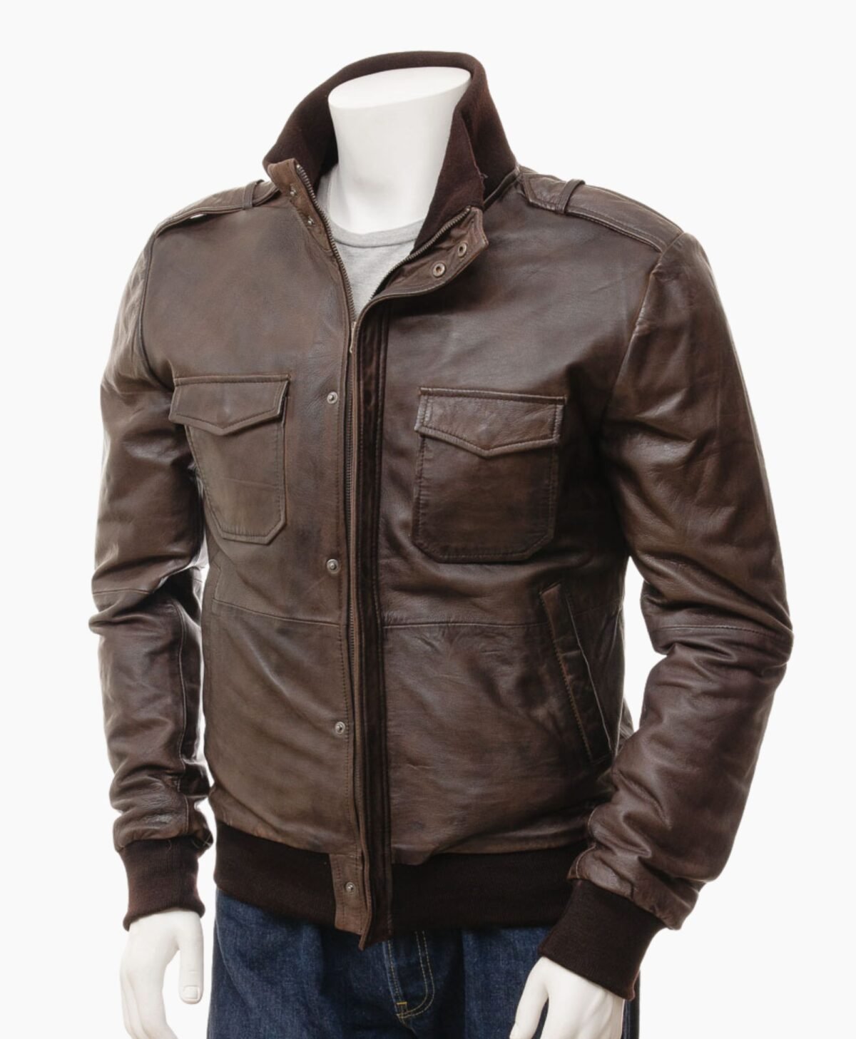 Men's Dark Brown Leather Jacket
