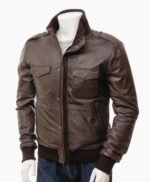 Men's Dark Brown Leather Jacket