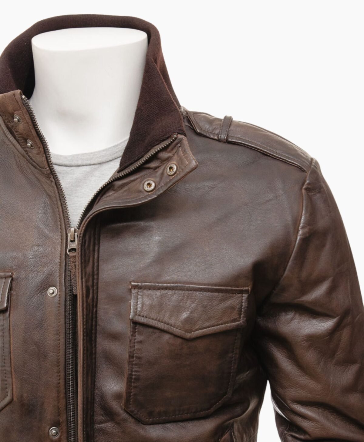 Men's Dark Brown Leather Jacket