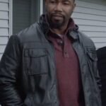 Michael Jai White Chain of Command Black Leather Jacket