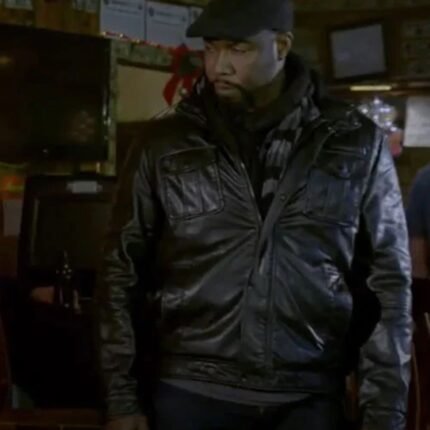 Michael Jai White Chain of Command Black Leather Jacket