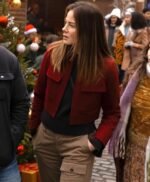 Michelle Monaghan The Family Plan 2 Red Jacket