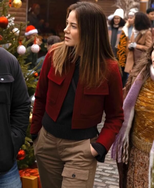 Michelle Monaghan The Family Plan 2 Red Jacket