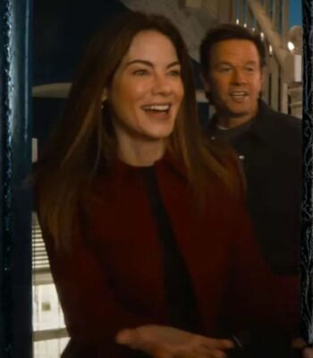Michelle Monaghan The Family Plan 2 Red Jacket