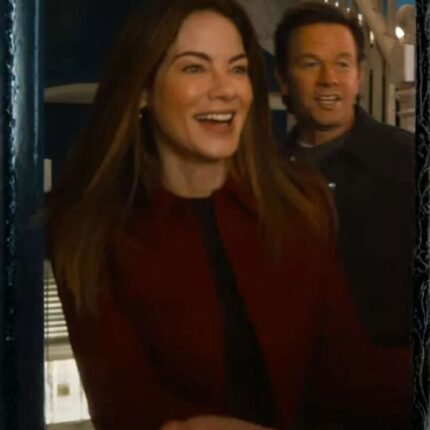Michelle Monaghan The Family Plan 2 Red Jacket