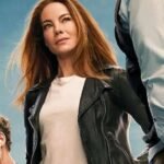 Michelle Monaghan The Family Plan Black Leather Jacket