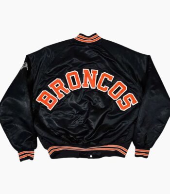 NFL 80's Denver Broncos Black Bomber Jacket