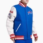NFL Buffalo Bills Old English Classic Rib Blue Varsity Jacket