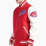 NFL Buffalo Bills Old English Classic Rib Red Varsity Jacket