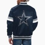 NFL Dallas Cowboys Navy Satin Varsity Jacket
