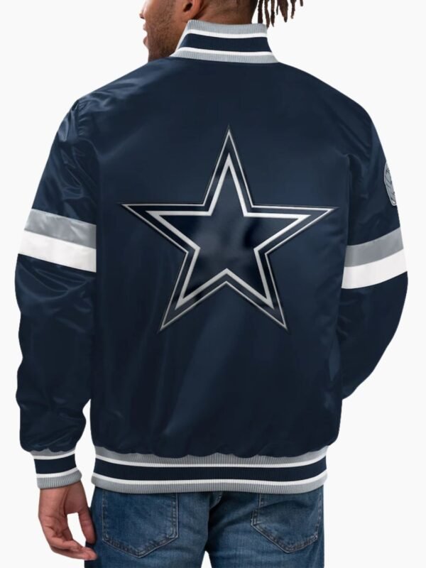 NFL Dallas Cowboys Navy Satin Varsity Jacket