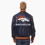NFL Denver Broncos Leather Varsity Jacket