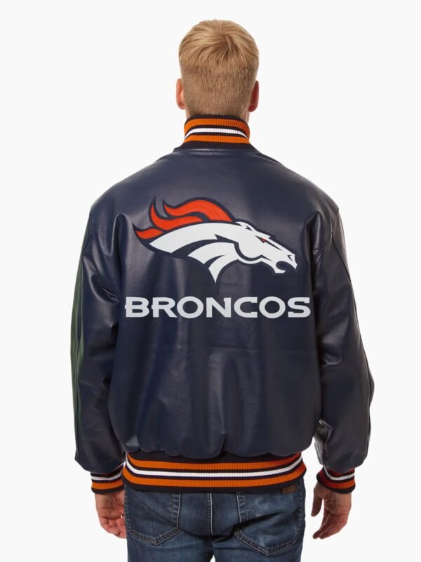 NFL Denver Broncos Leather Varsity Jacket