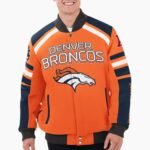 NFL Denver Broncos Power Forward Racing Varsity Jacket