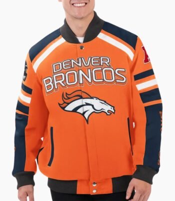 NFL Denver Broncos Power Forward Racing Varsity Jacket