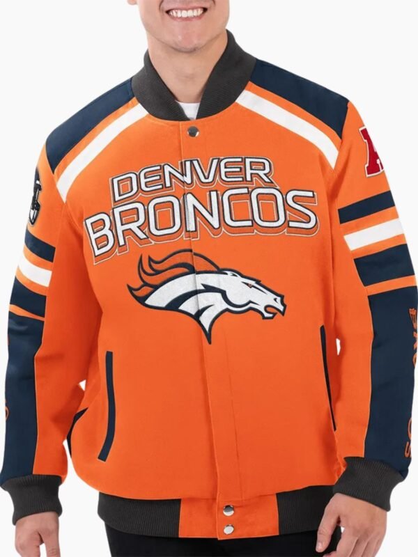 NFL Denver Broncos Power Forward Racing Varsity Jacket