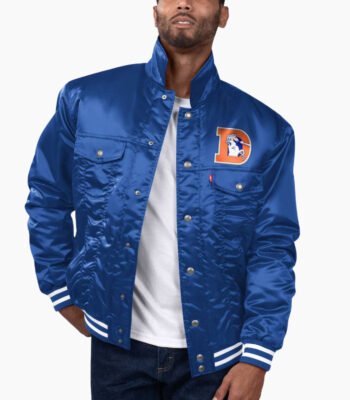 NFL Denver Broncos Satin Varsity Jacket