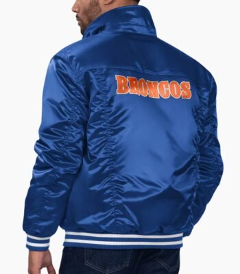 NFL Denver Broncos Satin Varsity Jacket