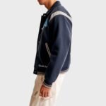 NFL Detroit Lions Classic Blue Wool Varsity Jacket