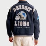 NFL Detroit Lions Classic Blue Wool Varsity Jacket