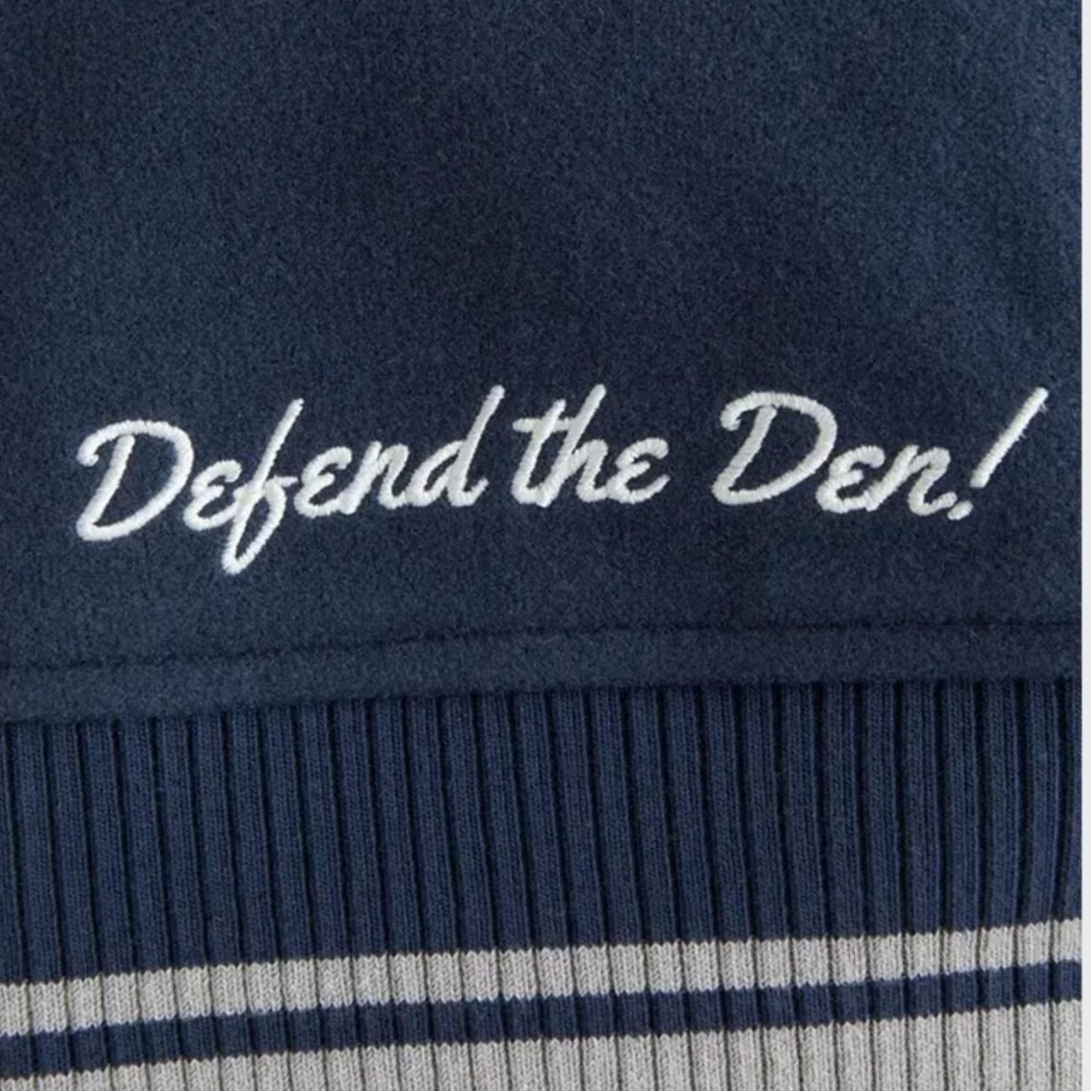 NFL Detroit Lions Classic Blue Wool Varsity Jacket