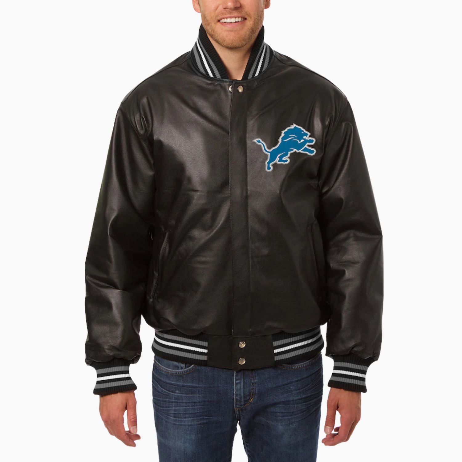 NFL Detroit Lions Full Leather Jacket NFL Detroit Lions Full Leather Jacket