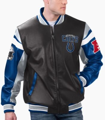 NFL Indianapolis Colts Varsity Leather Jacket