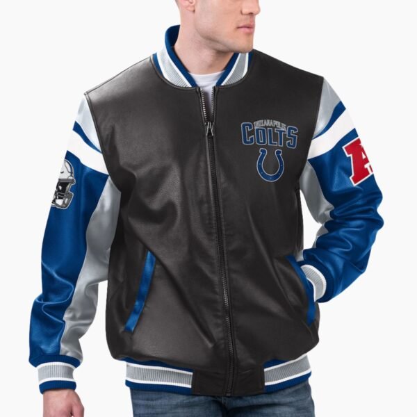 NFL Indianapolis Colts Varsity Leather Jacket