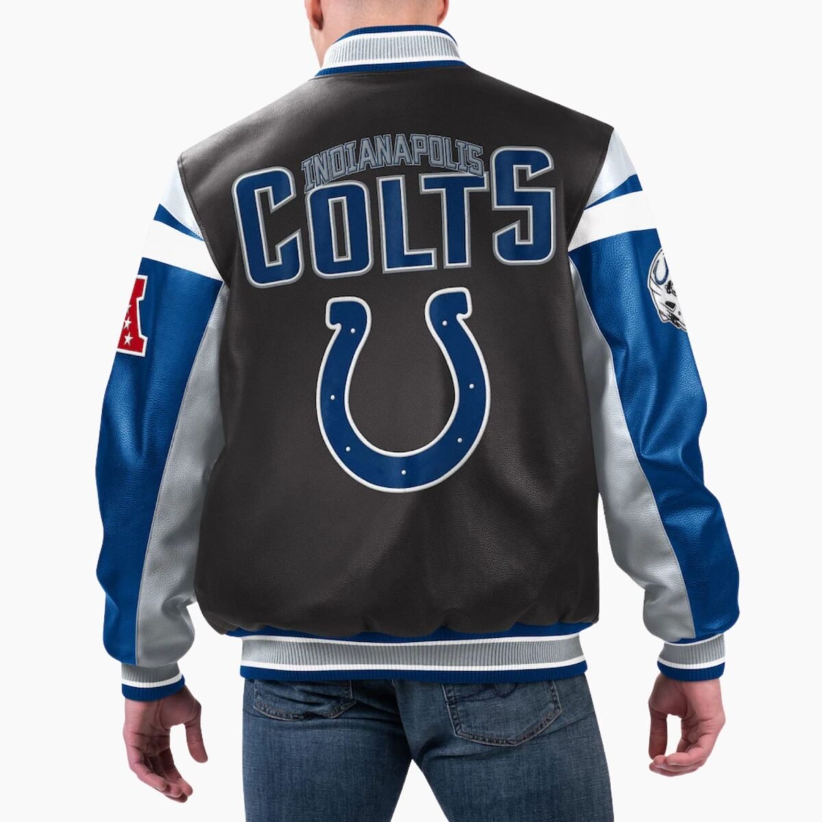 NFL Indianapolis Colts Varsity Leather Jacket