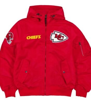 NFL Kansas City Chiefs Satin Varsity Jacket