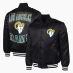 NFL Los Angeles Rams Black Satin Jacket