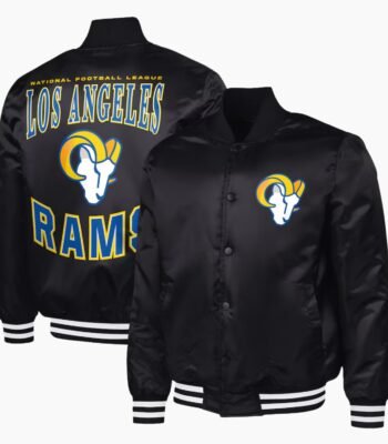 NFL Los Angeles Rams Black Satin Jacket