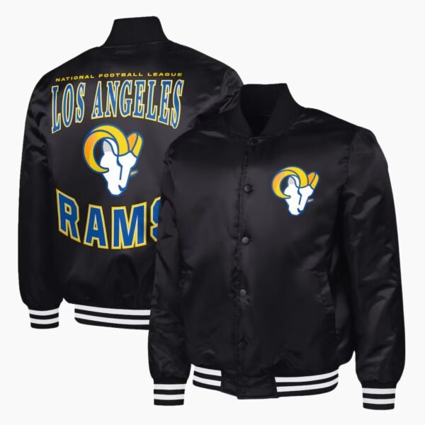 NFL Los Angeles Rams Black Satin Jacket