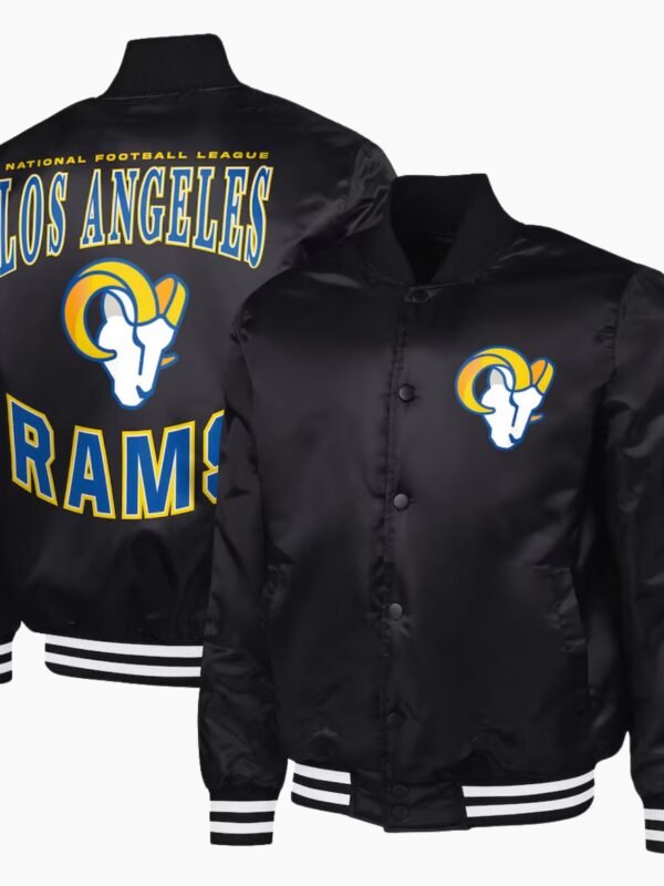NFL Los Angeles Rams Black Satin Jacket