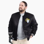 NFL Los Angeles Rams Black Satin Jacket