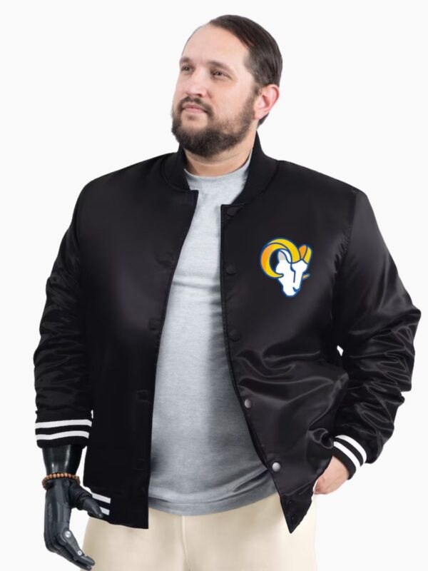 NFL Los Angeles Rams Black Satin Jacket