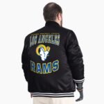 NFL Los Angeles Rams Black Satin Jacket