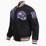 NFL Minnesota Vikings Mashup Mens Rib Wool Varsity Jacket