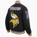 NFL Minnesota Vikings Mashup Mens Rib Wool Varsity Jacket