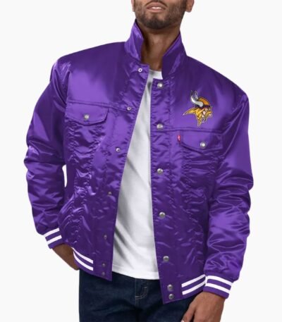 NFL Minnesota Vikings Satin Varsity Jacket