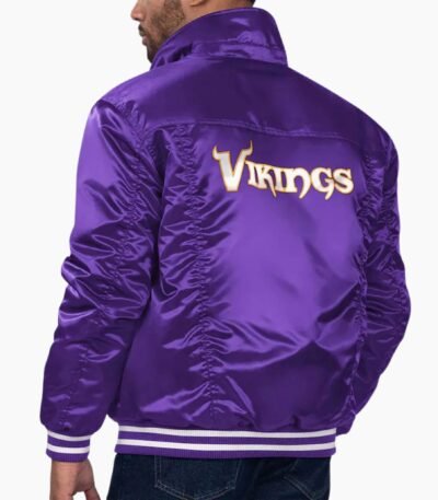 NFL Minnesota Vikings Satin Varsity Jacket