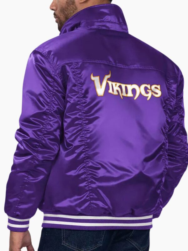 NFL Minnesota Vikings Satin Varsity Jacket