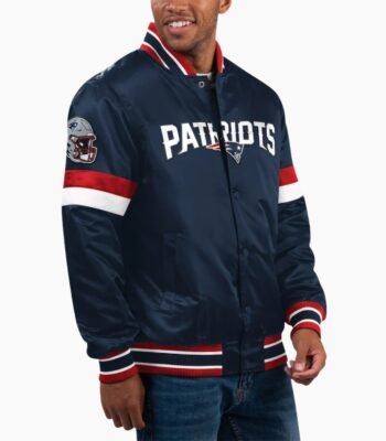 NFL New England Patriots Satin Varsity Jacket