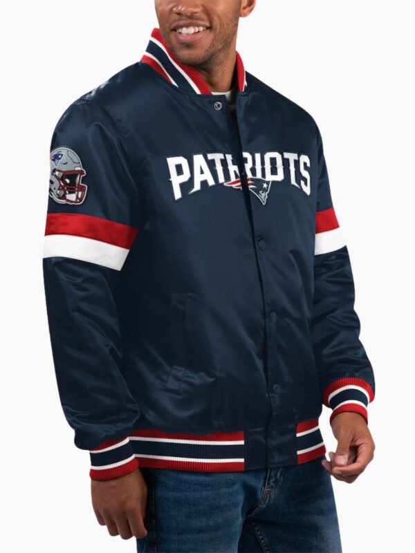 NFL New England Patriots Satin Varsity Jacket