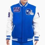 NFL New York Giants Blue White Varsity Jacket