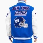 NFL New York Giants Blue White Varsity Jacket