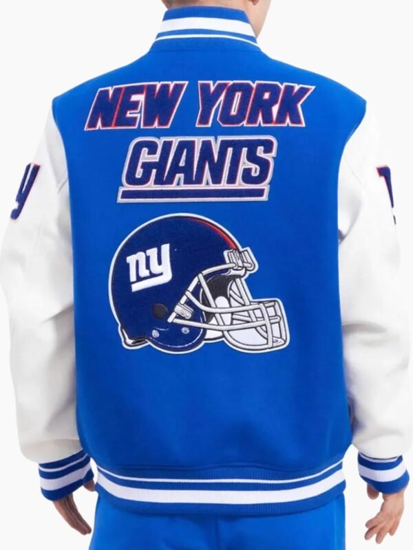 NFL New York Giants Blue White Varsity Jacket