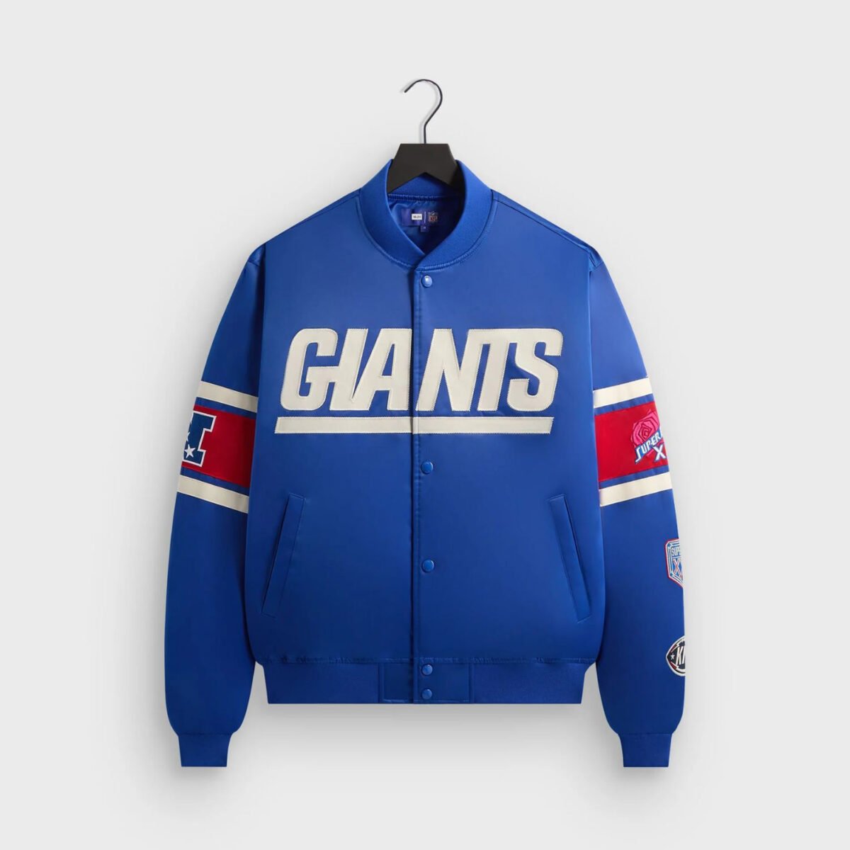 NFL New York Giants Satin Bomber Jacket