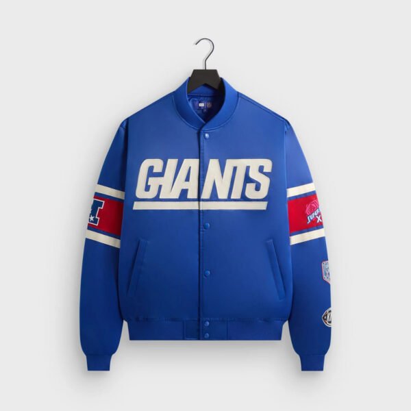 NFL New York Giants Satin Bomber Jacket