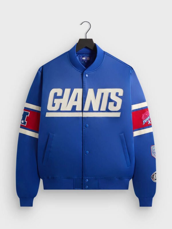 NFL New York Giants Satin Bomber Jacket